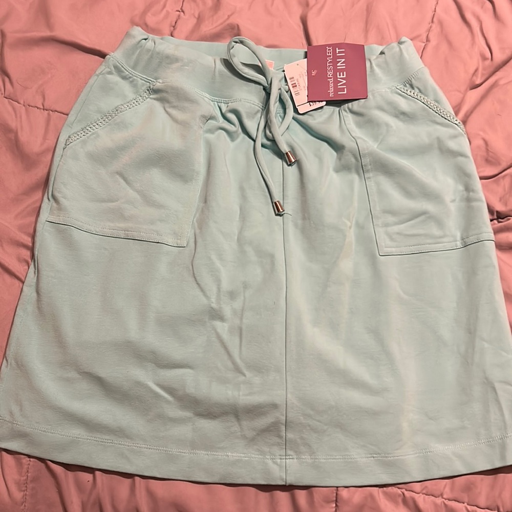Christopher and Banks teal skort